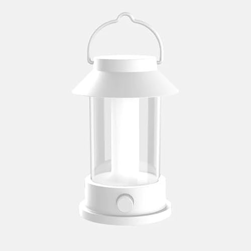 horntools Campinglampe - Dimmbare USB-C Lampe mit 3 Lichtmodi & 100h Akkulaufzeit - Laterne Leicht, Tragbar & Robust - Camping Zubehör für Outdoor, Wandern - Weiß