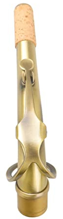 Messing Saxophon mit 24,5mm Anschluss Biegehals Ersatzteil | Alt Saxophon und Sax, Antik Goldene Optik, Praktisches Zubehörteil mit Transparenter Klangwirkung