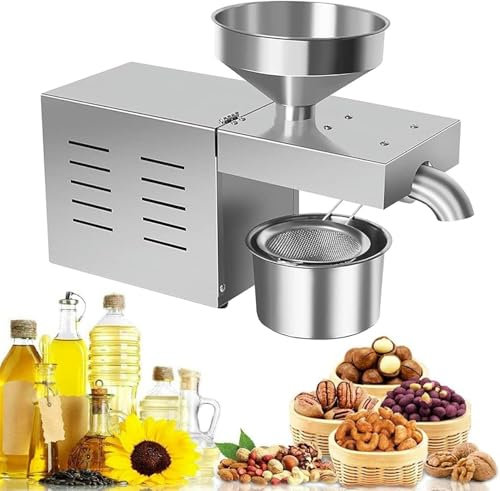 Pressa per olio automatica commerciale Pressa per olio di frutta secca calda fredda Pressa per olio di semi in acciaio inossidabile Estrattore per pressa per olio Calore termostatico per noci di arach
