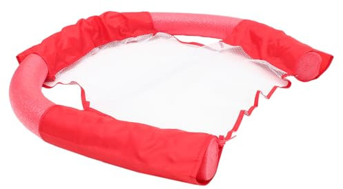 Toyvian Floating Pool Chair Net Easy to Assemble Water Hammock for Adults Boy Girl Flotation Bar Comfortable Design for Pool Parties and Relaxing Water Red