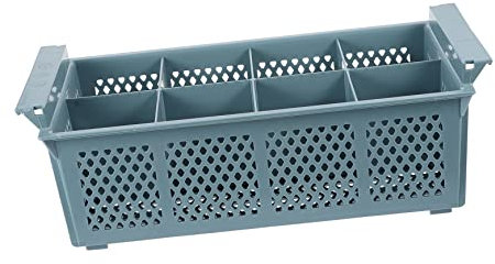 OKUMEYR Cesto Para Lavavajillas Con Compartimentos Canasta De Repuesto Para Cubiertos y Utensilios Organizador Gris Para Cocina