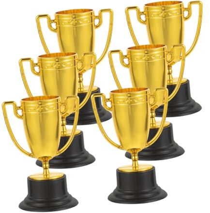 JOINPAYA 6stücke Pokal aus Kunststoff Mini-golfturnierpreise Belohnung für Kindersportwettbewerbe Winziger Pokal für Partys und Schulauszeichnungen