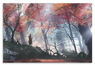 TharEau Einzelkämpfer Leinwandbilder Anime-Stil Leinwand Deko Zimmer Wandbilder Dekoration Für Zimme Wasserdicht HochwerTiger Kunstdruck Für Schlafzimmer, Heimdekoration 16x24inch(40x60cm)