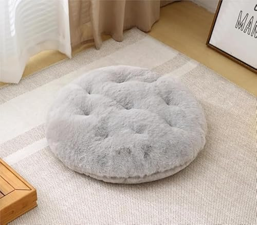 MolynnChic Large Floor Pillow Meditation Cushion Round Floor Cushions for Adults,Luxury Thick Floor Pillows for Sitting Put in Living Room Balcony Outdoor Tatami（Gray）