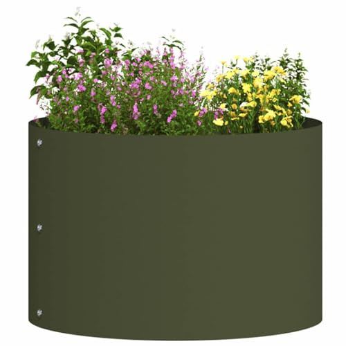 vidaXL Anillo para Maceta 5 pcs Verde Oliva 30 x 30 x 20 cm