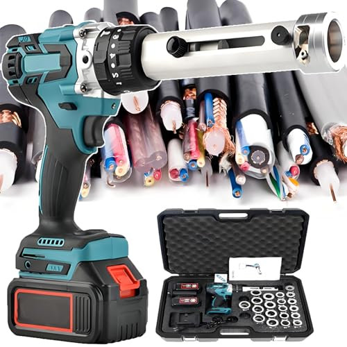 ErShangMao Pelacables Inalámbrico Profesional - Práctica Máquina Peladora De Cables Eléctrica, Herramientas Pelacables De 50-300 Mm² | para Reciclaje De Cobre Y Bricolaje