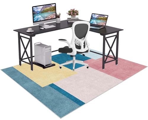 Alfombrilla para Silla de Oficina Alfombra para Silla de Escritorio para Suelos Duros Alfombra Gaming Suelo Silla Ruedas Entrada Casa Alfombrilla Protección Suelo para Laminado Parqué 100 x 120 cm