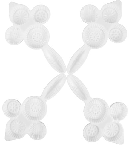 ABOOFAN 4 Pièces Moules à Gâteaux Traditionnels Chinois à Pâtisserie pour Gâteaux Aux Haricots et Puddings Outils de Boulangerie Réutilisables avec Motifs Variés