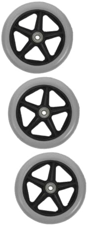DOITOOL 3 Pièces Roues de Remplacement Universelles pour Fauteuil Roulettes Antidérapantes et Résistantes pour Mobilier et Équipements
