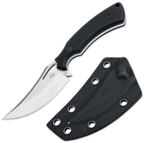 BÖKER PLUS® Tavros - feststehendes EDC Messer mit 7 cm Persian Klinge - Neck Knife 42a konform - Taktisches Messer mit Kydex Scheide & Gürtel-Adapter - kleines Gürtelmesser quer in Geschenk-Box