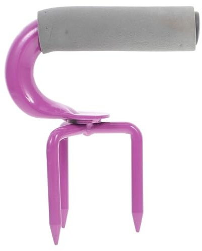 SOIMISS Fourche à Main De Jardin Cultivateur Manuel pour Ameublir La Terre, Violet, Outil Multifonction pour Potager, Motoculteur De Jardin, Griffes Solides pour Désherbage Et Labourage