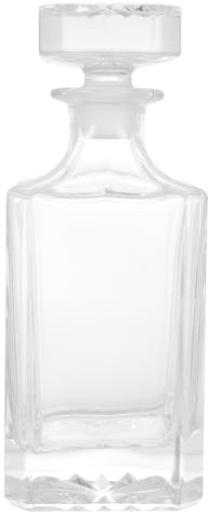 SHINEOFI Carafe à Whisky En Verre Imitation Cristal 750 Ml Mat, Récipient De Décantation Résistant Et Stable Pour Amateurs De Whisky, Utilisation Intérieure Et Collection, Sans Bouchon