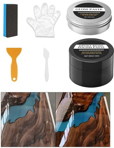 Yjkedfh Kit Per Lucidare Resina Epossidica - Pasta Cremosa | Kit Lucidatura Resina Per Graffi - Per Progetti Artistici Decorazione Tavolo Modelli Professionisti Principianti Appassionati Di