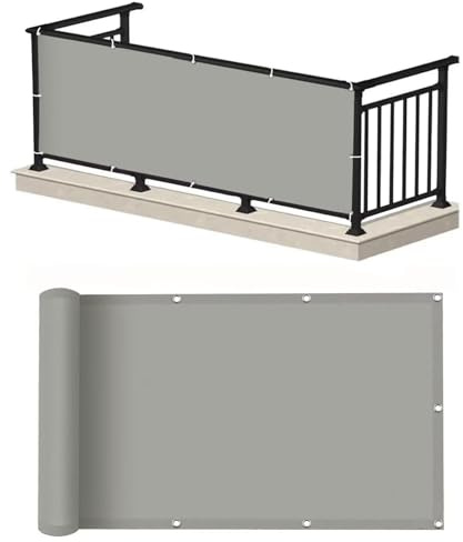 Wasserdichte Balkongeländerabdeckung, UV-Block, Sichtschutznetz für Balkonschirme und Zäune, perfekt für Terrassen, Gärten, inklusive Kabelbinder und Seil für einfache Installation
