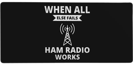 Ham Radio Operator Mouse pad, Extra Large Rubber Keyboard pad 16x35.5in