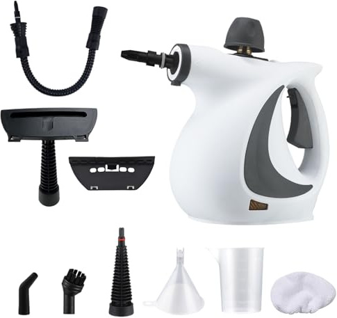 Sussurri VaporixPro™ – Pulitore a Vapore Presurizzato 10-in-1 (bianco-grigiastro)