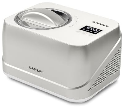 G3 Ferrari G20175 Neve Máquina de Helado con compresor, 1L / 600 g de hielo, funciones de hielo y sorbete, tazón de acero inoxidable, temporizador, ahorro de energía, fácil de limpiar