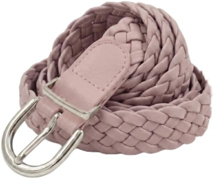 styleBREAKER Damen Flechtgürtel Schmal PU Kunstleder | 2,8 cm Breite, 110 cm Gesamtlänge (ohne Schließe). Stufenlos verstellbar durch Material-Struktur. Silberne Dornschließe.