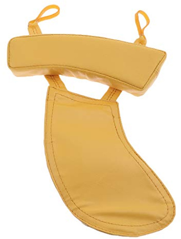 B Baosity Violine Schulterstütze Kinnstütze aus PU Leder für 1/8 1/16 1/2 1/4 3/4 4/4 Violine Geige Zubehör - Braun