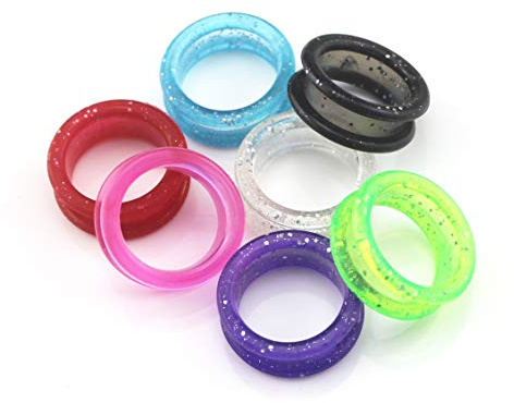 Dream Reach 7X Barber Hair Shears Scissors Finger Rings Grips Inserts - Dog Grooming Finger Thumb Soft Silica Rubber Insert for Pet Shears - Candy Colors