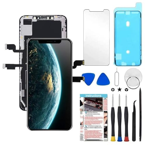 TSIOFO Display für iPhone XS Max LCD Ersatz Bildschirm 6,5 Zoll LCD Touch Screen Display Digitizer Kit Montage mit kompletten werkzeugen