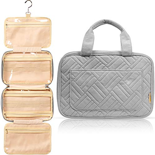 BOACAY Kulturbeutel für Damen, Mädchen, Kinder, Kulturtasche mit Henkel, Reise Kosmetiktasche zum Aufhängen, Schminktasche, Waschtasche