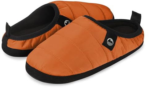 Lakeland Active Men's Wolfa Ultra-Warm Synthetic Down Camping Style Slippers With Memory Foam - Orange - 11 UK