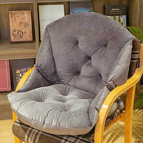 Stuhlauflage,Plüsch Sitzpolster Niedriglehner Stuhlkissen mit Rückenteil Polsterauflage Gartenstuhl Kissen Sofa Sessel Rollstuhl Gestepptes Sitzauflage,Sitzkissen für Auto,Büro und Boden E 45x53CM