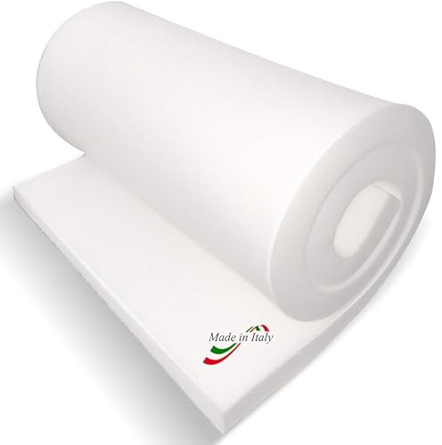TENDEEVOLUTION Gommapiuma per Imbottitura Densità 18, 25 e 30, Spessore da 1 a 10cm. Lastra 200x100cm di Spugna per Imbottitura Divani, Cuscini in Poliuretano Espanso (Densità 30, Spessore 10 cm)