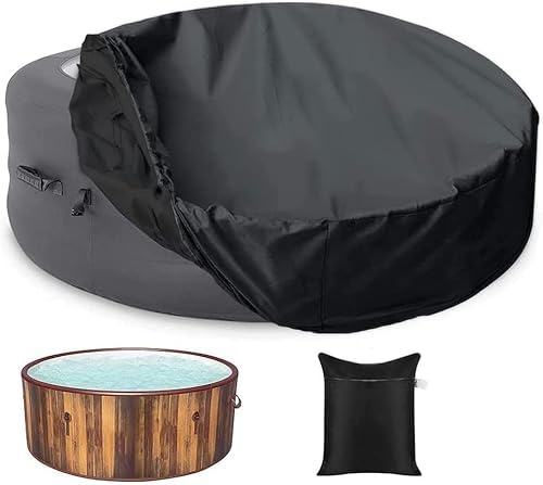 Whirlpool-Abdeckung, wasserdicht, für den Außenbereich, tragbar, Terrasse, rund, aufblasbar, Whirlpool, Spa-Abdeckung, Schutz, Badewanne, Pool, Staubschutzabdeckungen (224 x 94 cm)