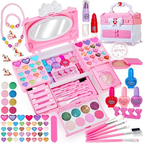 Lubibi Set di Trucchi Bambina, Lavabile e Anallergico, Valigetta per Giochi di Trucco per Bambine 3-10 Anni