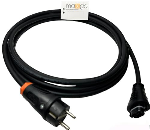 maxgo Solar Kabel AC- Stromkabel Verlängerungskabel H07RN-F 3G1,5mm² HMS-Feldstecker BC-05 Buchse Connector auf Schuko-Stecker Für Mikro-Wechselrichter Größe:20m