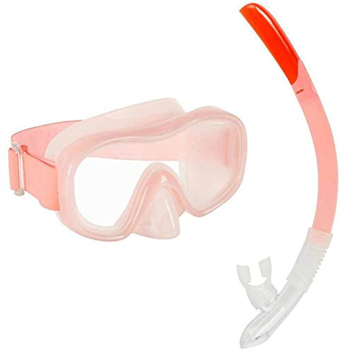 Schnorchel-Set mit Tauchmaske und Trockenschnorchel, Tauchen 180°-Panorama-Breitsicht, verstellbare Kopfbänder, leichtes Atmen mit Trockenschnorchel, geeignet für Männer, Frauen, Ad