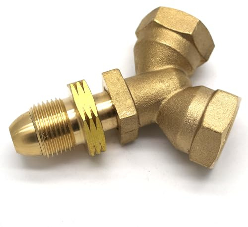 Huddersfield Gas Large Brass Y Male to Female POL Tee Connector for Propane Gas