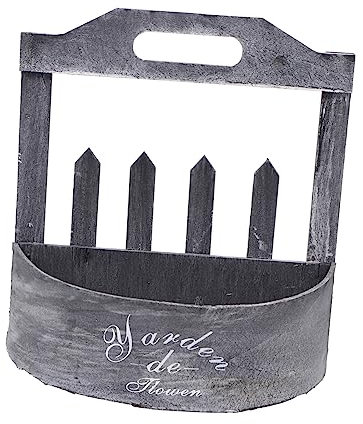 Supvox 1stk Vintage Wandbehang Blumenkorb Gartentopf Im Retro-Stil Pflanzentöpfe Rustikale Pflanzgefäße Aus Holz Wandpflanzgefäße Kaktuspflanze Wandblumentöpfe Ländlich Hölzern Ornamente