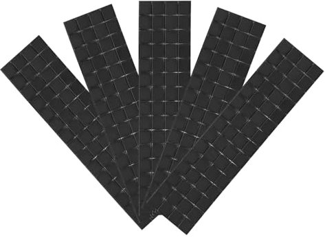 QUARKZMAN 1200 Autocollants de Carreaux de Mosaïque Miniatures Auto-Adhésifs de 10 x 10 mm en Miroir Carrés en Verre pour la Fabrication de Décorations Artisanales de Boule Disco, Noirs