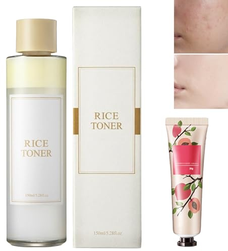 Rice Toner Tónico Facial,Tónico Hidratante,Extracto Arroz Hidratante Y Humectante,Agua de Esencia de Arroz Hidratante,Tónico Esencial con Extracto Arroz Integral