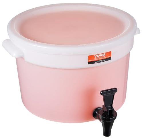 VEVOR Distributeur de Boissons Grande Capacité de 11 L, Fontaine à Eau avec Robinet et Couvercle, en Plastique, Distribution de Jus Limonade Thé Glacé, pour Restaurants, Hôtels, Cafés, Soirées