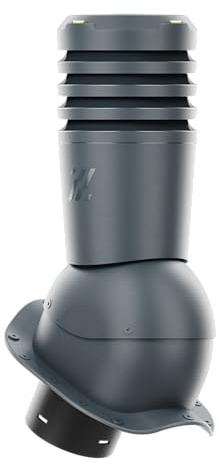 KRONO-PLAST Entlüfterkamin Ecoline 125 für Blechdachziegel W Profil Doppelrömer Dachziegel Lüfter Dachlüfter (Anthrazit)