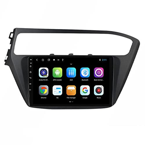 Android 11 Radio de Coche GPS para Hyun-dai I20 2017 2018 Reproductor de Radio con Pantalla táctil de 9Receptor de Audio para automóvil Audio Bluetooth Llamadas Manos Libres Enlace Espejo Control de