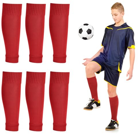 Peaken Lot de 3 paires de chaussettes de football noires pour football, course à pied ou entraînement débutant