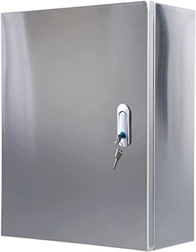 Anschlussdose, Edelstahl-Schaltschrank, IP 67 Anschlussdose, Zählerkasten, wandmontierte Projektdosen mit Montageplatte, Innen-/Außen-Steuerkasten, Stromversorgung (A Farbe, 25 x 15 x 30 cm)