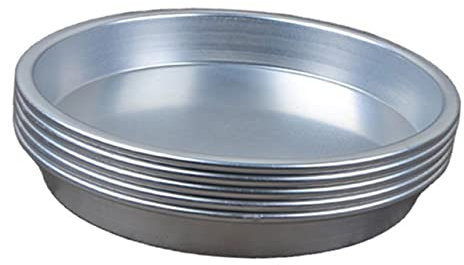 BRIGHTFUFU 5pcs Aluminum Alloy Dinner Plates Picnic Plates Multi-Purpose for Outdoor BBQ Party