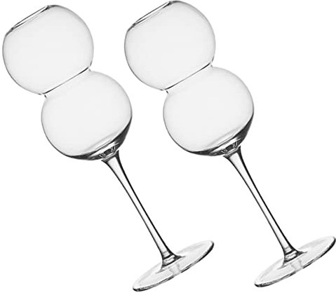 SOLUSTRE 2pièces Verres à Vin Modernes Verres De Fête Décoratifs à Pied Set Idéals Pour Servir Cocktails
