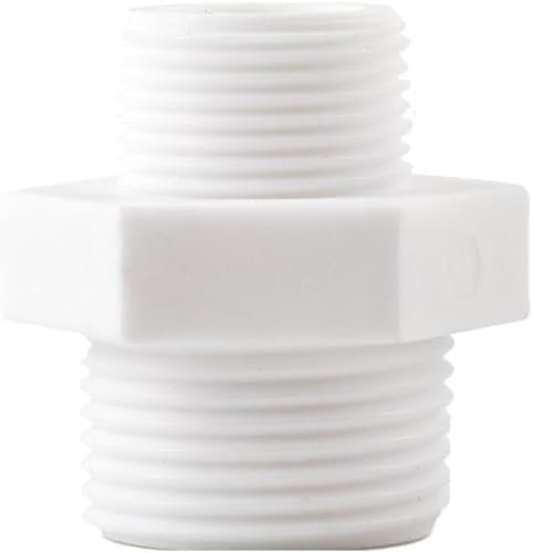 Water Tube Jointer,1/2~1 PVC Male Thread Equal Path/Reducer Straight Connector Garden Irrigation Water Pipe Connectors 1PC White(Reducer 3/4x 1)
