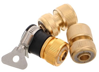 CHICAMPERA 3pcs Car Wash Water Gun Connector Brass Hose Connector Female to Female Quick Connect Fitting for Garden Hose Pressure Washer Adapter