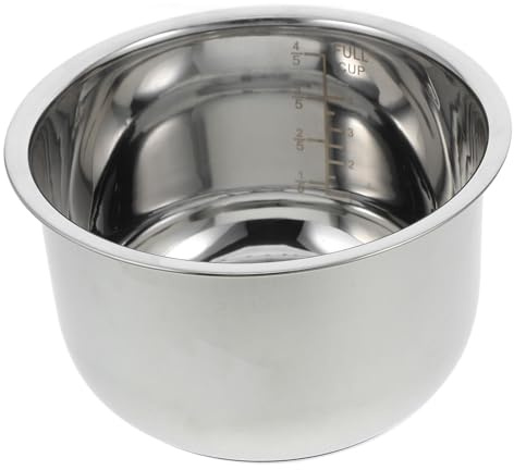 IMIKEYA Olla Plata Acero para 2l de Inoxidable Interior Arrocera | Repuesto para Cambio del Recipiente Antiguo, Apta para Pastel y Sopa, Acabado Antiadherente
