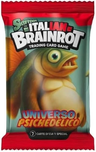 Brainrot Skifidol Italian Album Universo Psichedelico, Bustina da 7 Carte Collezionabili (1 Carta Speciale Inclusa), Trading Cards Horror da Collezione Edizione 2025 (5 Bustine Figurine)