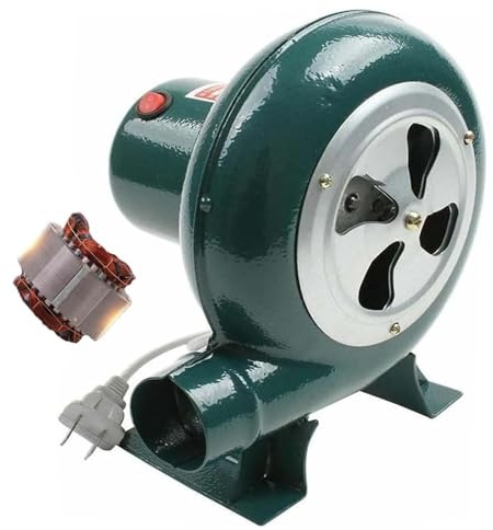 Manual Barbecue Fan Variable Speed Electric Blower - 220V Low Noise Coal Forge Blower, Hand Crank Forge Blower, for Grill(100W)
