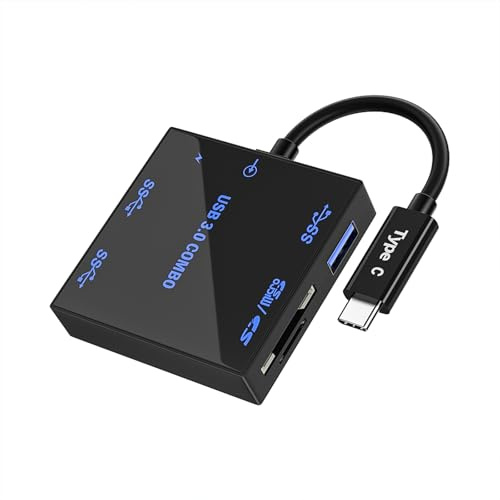 MZRAN Simultaneous USB Expansion Hub 3 Port Fast Speed Transfer TF Card Slot Portable Design For Electronics Accessories Multiple Device USB Hub For PC/Mobile
